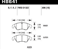 Колодки тормозные HB641F.696 HAWK HPS Audi A5, A4 (1LA), Q5