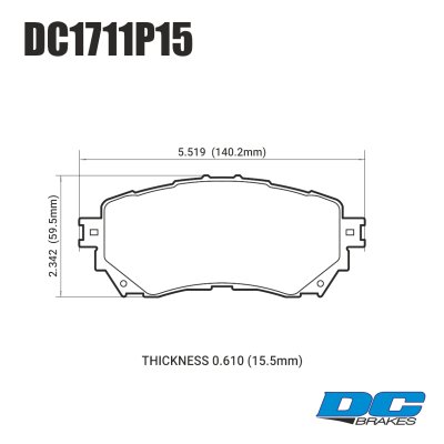 Колодки тормозные DC1711P15 DC brakes STREET STR.S+, перед Mazda 6 GJ 2012-&gt;