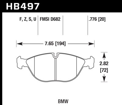 Колодки тормозные HB497B.776