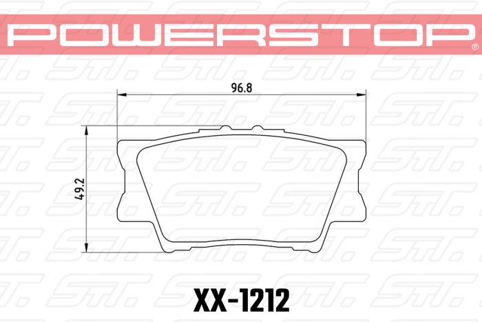 Колодки тормозные 36-1212 PowerStop Z36 задние TOYOTA CAMRY 2007-2018 / RAV 4 2005->