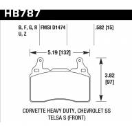 Колодки тормозные HB787B.582 HAWK HPS 5.0 перед TESLA S; Corvette 2014-&gt; ; Camaro 2010-&gt; - Колодки тормозные HB787B.582 HAWK HPS 5.0 перед TESLA S; Corvette 2014-> ; Camaro 2010->