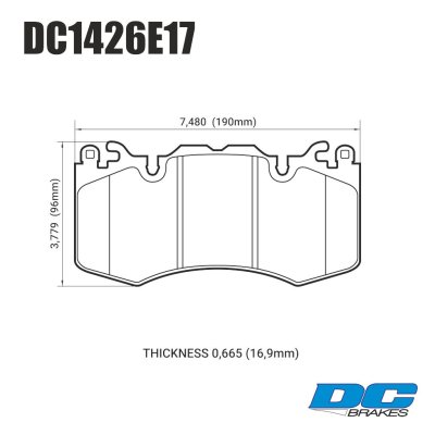 Колодки тормозные DC1426E17 DC brakes RT.2, перед RANGE ROVER SPORT; IV; колесо 20&quot; Brembo;
