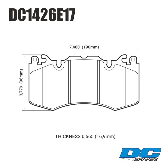 Колодки тормозные DC1426E17 DC brakes RT.2, перед RANGE ROVER SPORT; IV; колесо 20" Brembo;