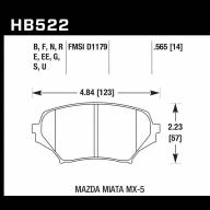 Колодки тормозные HB522D.565 HAWK ER-1 передние MAZDA MX-5 NC - Колодки тормозные HB522D.565 HAWK ER-1 передние MAZDA MX-5 NC