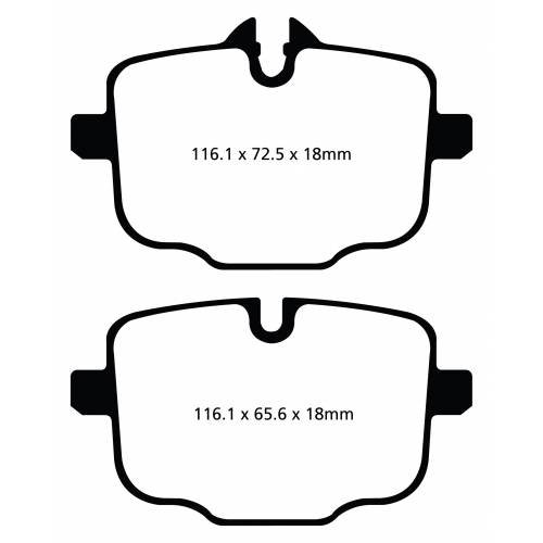 Колодки тормозные DP82089RP1 EBC RP-1 BMW задние BMW M3 G80; M4 G82; M5 F10; M6 F12; X5 G05; X7