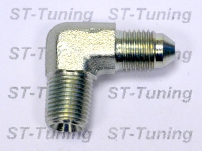 Адаптер П AN03 - П 1/8 NPT, 90°, под суппорта Wilwood сталь, AN822-03P