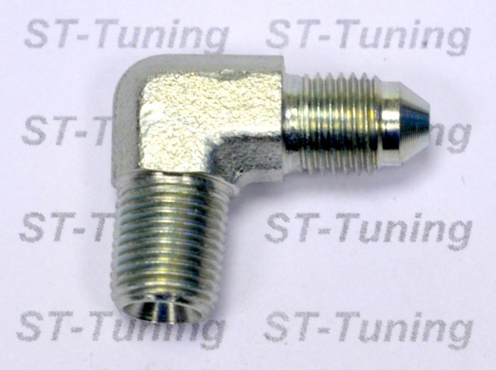 Адаптер П AN03 - П 1/8 NPT, 90°, под суппорта Wilwood сталь, AN822-03P
