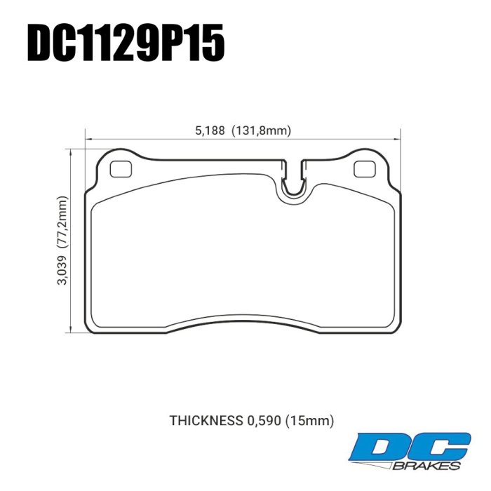 Колодки тормозные DC1129P15 DC Brakes STREET STR.S+, перед LANCER EVO V-X; SUBARU WRX STI
