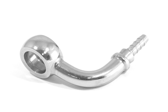 Фитинг banjo d10 mm, 90° D-03 нерж. сталь, под опрессовку S5099-03C, Goodridge
