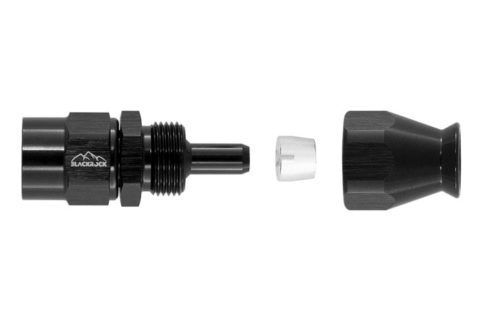 - 4 AN (4AN AN4) фитинг прямой 30 серия BLACKROCK LAB T04-001-3BK, под тефлоновый шланг (600 серия)