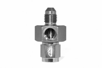Адаптер под датчик NPT1/8&quot;, М AN4 - П AN4, алюминий, BLACKROCK LAB AN0404-18NPTTi