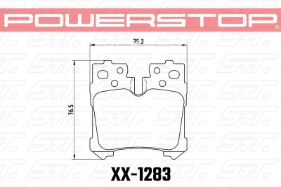 Колодки тормозные 36-1283 PowerStop Z36 задние Lexus LS (F4), LS350, LS500 2017-&gt;