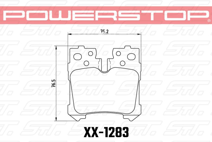 Колодки тормозные 36-1283 PowerStop Z36 задние Lexus LS (F4), LS350, LS500 2017->