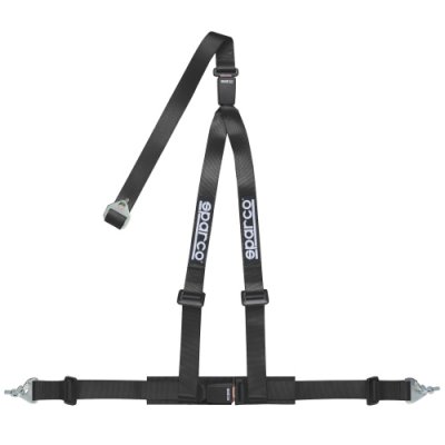 Ремень безопасности SPARCO 3 точки, 2&quot;, крючки+болты, ECE, чёрный, 04608DF1NR