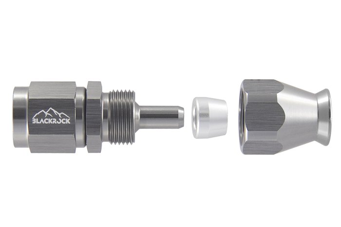 - 4 AN (4AN AN4) фитинг прямой 60 серия BLACKROCK LAB T04-001-6Ti алюминий (600 серия)