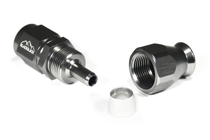 - 4 AN (4AN AN4) фитинг прямой 60 серия BLACKROCK LAB T04-001-6Ti алюминий (600 серия)