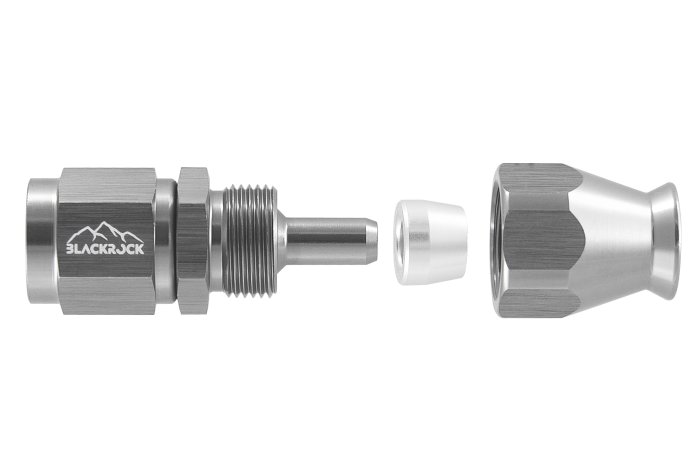 - 4 AN (4AN AN4) фитинг прямой 60 серия BLACKROCK LAB T04-001-6Ti алюминий (600 серия)