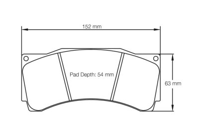 Колодки тормозные 1539-RST5E PAGID RST5E  AP Racing CP9668; толщина 25mm