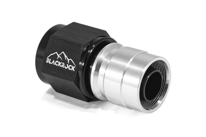 - 10 AN (10AN AN10) фитинг прямой, под опрессовку, под PTFE шланг, BLACKROCK LAB ЧЁРНЫЙ, C10-001-8BK