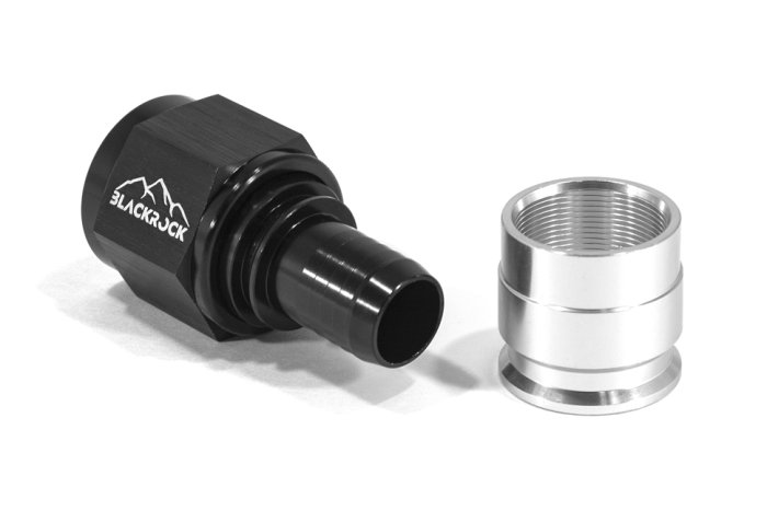 - 10 AN (10AN AN10) фитинг прямой, под опрессовку, под PTFE шланг, BLACKROCK LAB ЧЁРНЫЙ, C10-001-8BK