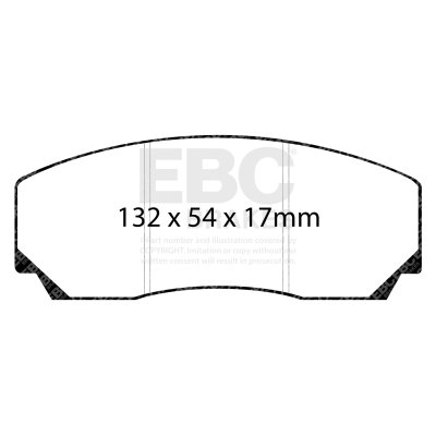 Колодки тормозные DP5002NDX EBC Bluestuff AP Racing, Alcon, Proma 4 порш; HPB тип 2