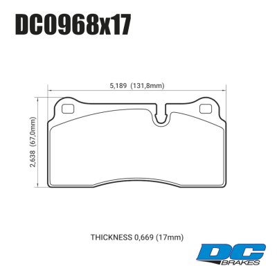 Колодки тормозные DC0968S18 DC Brakes R24 Brembo 4 порш. перед Tesla 3, Y; Nissan GTR R35
