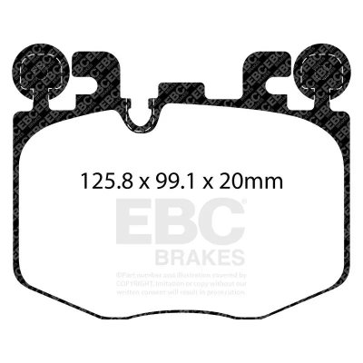Колодки тормозные DP52522NDX EBC Bluestuff BMW G20, G05, G01, Toyota Supra A90 под 348*36mm
