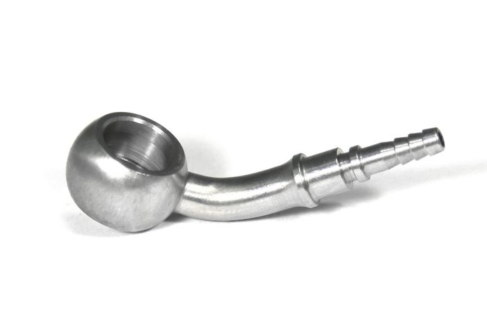 Фитинг banjo d10 mm, 45° D-03 нерж сталь, под опресовку BC03-4D10, BLACKROCK LAB