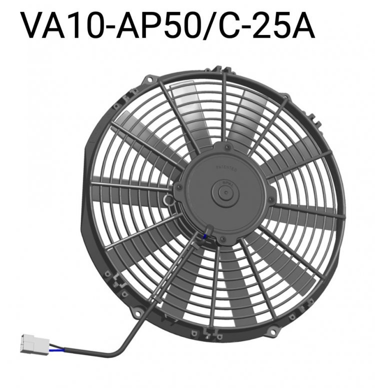 Вентилятор втягивающий (за радиатором) 12" (305mm) 1860 м3/ч SPAL VA10-AP50/C-25A