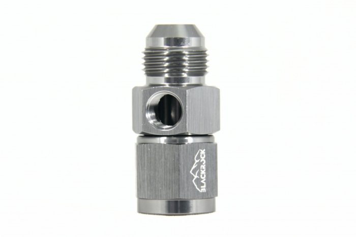 Адаптер под датчик NPT1/8", М AN8 - П AN8, алюминий, BLACKROCK LAB AN0808-18NPTTi