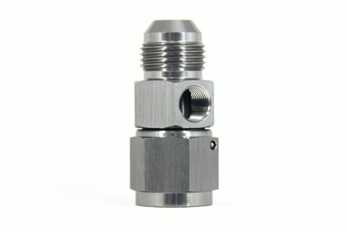 Адаптер под датчик NPT1/8", М AN8 - П AN8, алюминий, BLACKROCK LAB AN0808-18NPTTi