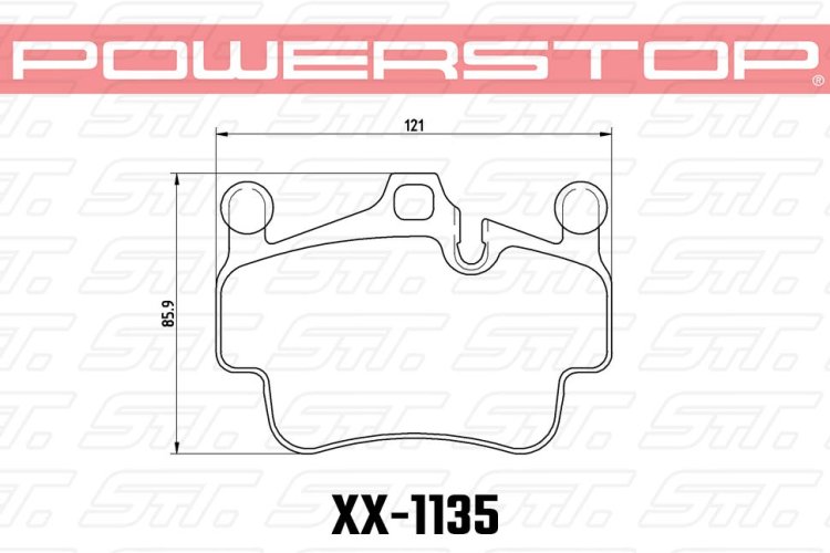 Колодки тормозные 23-1135 PowerStop Z23 передние Porsche 911 (997), Boxster 2008-2011; Cayman 2005-2