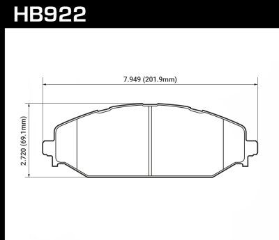 Колодки тормозные HB922P.765 HAWK SuperDuty перед. RAM 1500 2019-&gt;