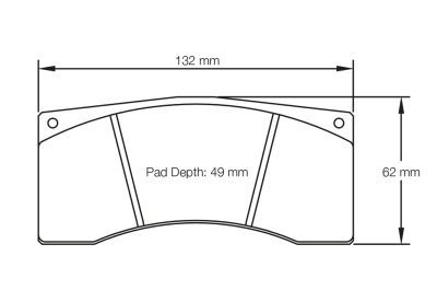 Колодки тормозные 1674-RSL1 PAGID RSL1 AP Racing CP6070D49; толщина 25mm