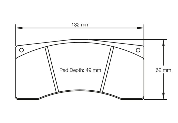 Колодки тормозные 1674-RSL1 PAGID RSL1 AP Racing CP6070D49; толщина 25mm