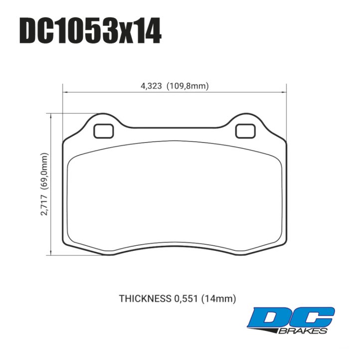 Колодки тормозные DC1053S15 DC Brakes R24 RACING Brembo тип A, C, F; JBT CM4P1