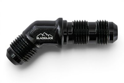 Адаптер П AN06 - П AN06, 45°, алюминий проход через кузов, BLACKROCK LAB, AF837-06BK