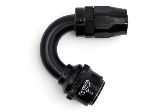 - 10 AN (10AN AN10) фитинг 150°, быстросъём М - шланг, Easy-Release, BLACKROCK LAB, FA10-150-F