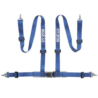 Ремень безопасности SPARCO 4 точки, 2&quot;, крючки+болты, ECE, синий, 04604BM1AZ