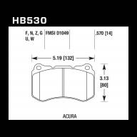 Колодки тормозные HB530B.570 - Колодки тормозные HB530B.570
