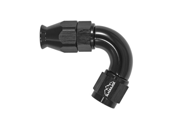 - 4 AN (4AN AN4) фитинг 120° D-04 Full Flow BLACKROCK LAB T04-120-3BK под тефлоновый шланг