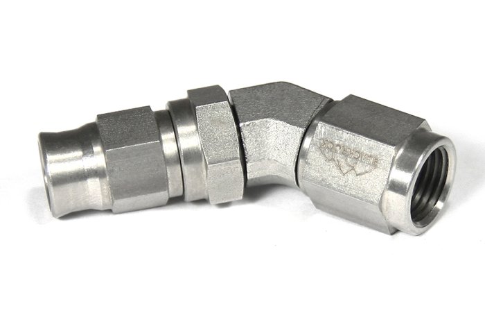 Фитинг мама M10*1,25 под прямой конус, 45°, вращающийся D-03 нерж. сталь, T03-64-M25,  BLACKROCK LAB