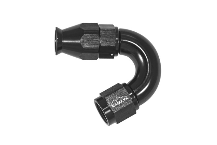 - 4 AN (4AN AN4) фитинг 150° D-04 Full Flow BLACKROCK LAB T04-150-3BK под тефлоновый шланг