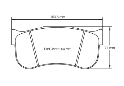 Колодки тормозные 8100-RSL1E PAGID RSL1E TOYOTA SUPRA GT4; толщина 29mm