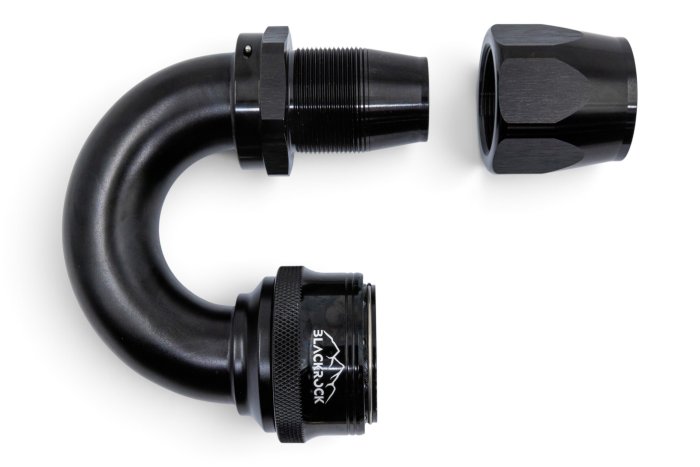 - 20 AN (20AN AN20) фитинг 180°, быстросъём М - шланг, Easy-Release, BLACKROCK LAB, FA20-180-F