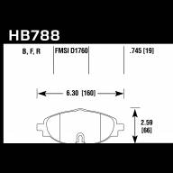 Колодки тормозные HB788B.745 HAWK HPS 5.0, перед VW GOLF VII; Passat 3G; AUDI TT FV3; A3 8V1 - Колодки тормозные HB788B.745 HAWK HPS 5.0, перед VW GOLF VII; Passat 3G; AUDI TT FV3; A3 8V1