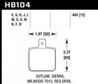 Колодки тормозные HB104D.485 HAWK ER-1