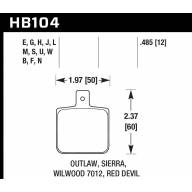 Колодки тормозные HB104D.485 HAWK ER-1 - Колодки тормозные HB104D.485 HAWK ER-1