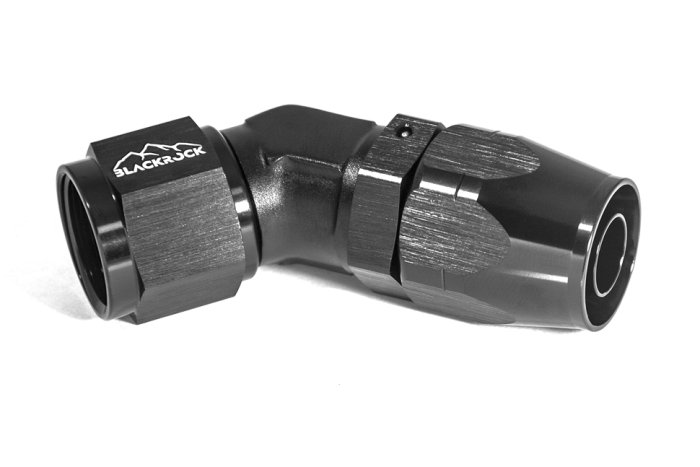 - 8 AN (8AN AN8) фитинг 45°, кованый, BLACKROCK LAB A08-045-6BK