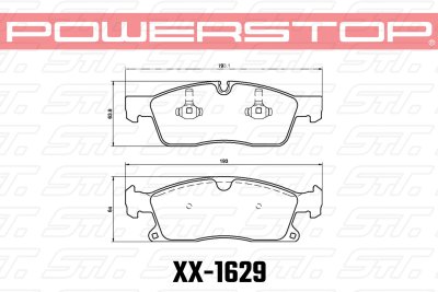 Колодки тормозные 36-1629 PowerStop Z36 передние БЕЗ спорт пакета AMG, MB ML350, GL350, GL450